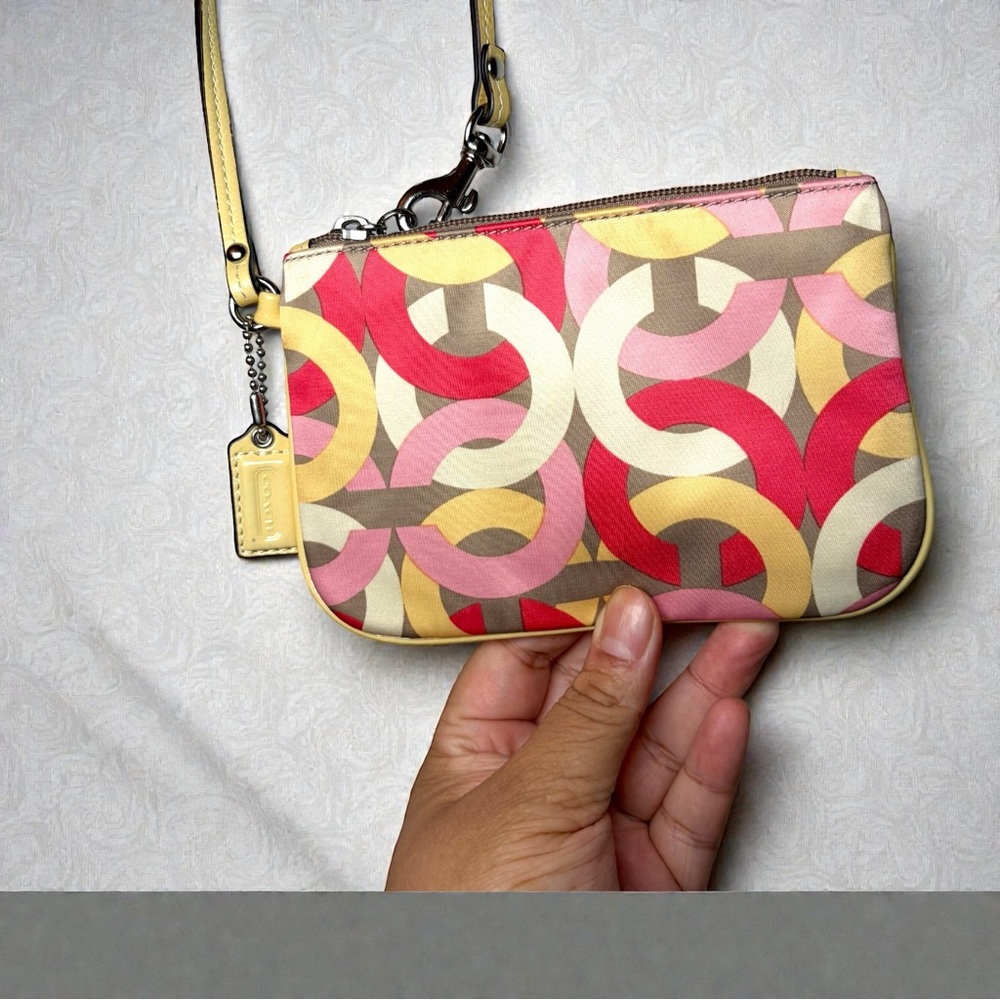 Y2K Coach Colorful Patterned Wristlet - Picture 3 of 5